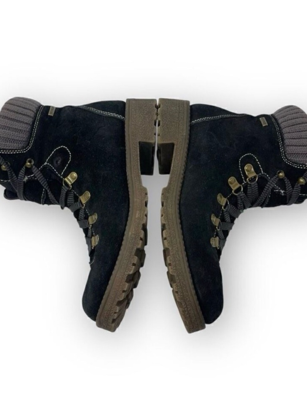 Cougar Black Suede Lace-Up Ankle Boots - Picture 7 of 10